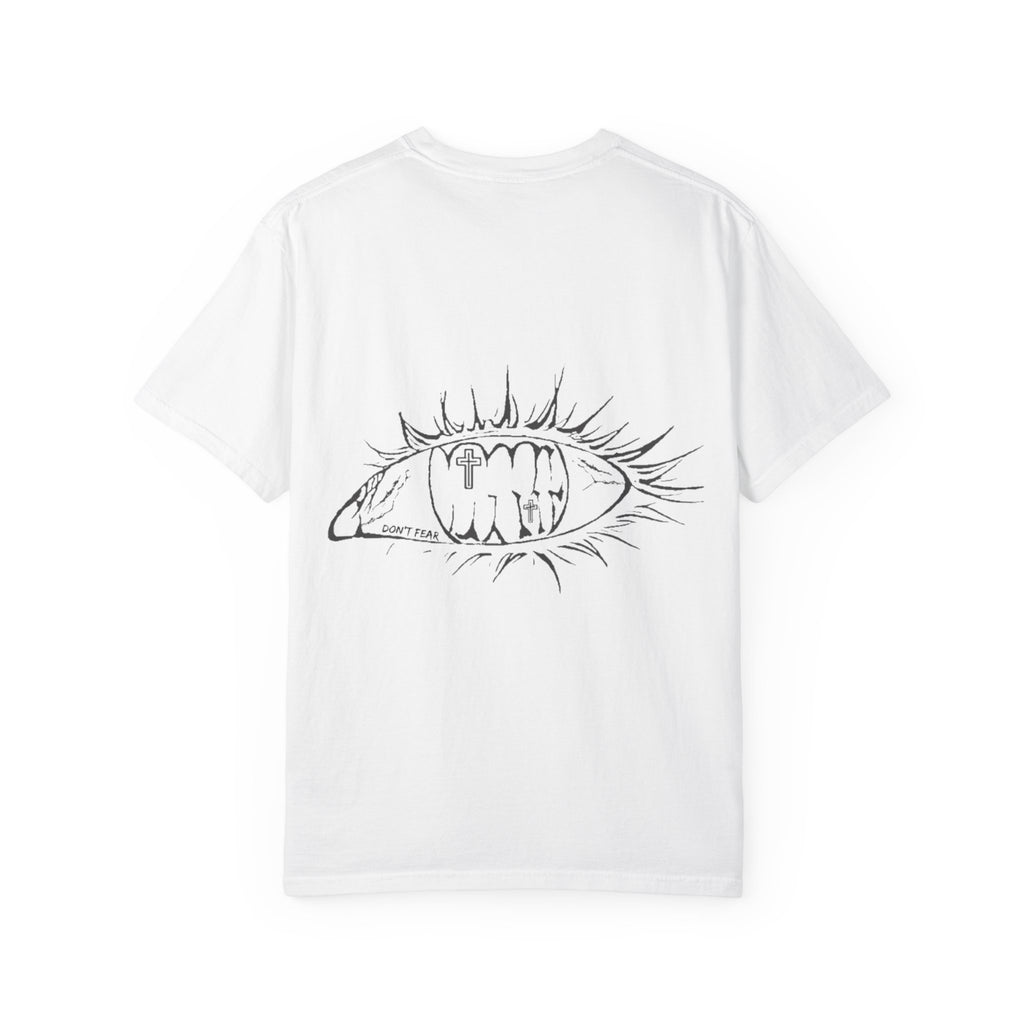 Graphic T‑Shirt — 'Vibrant Phantom' Eye Sketch Back Print