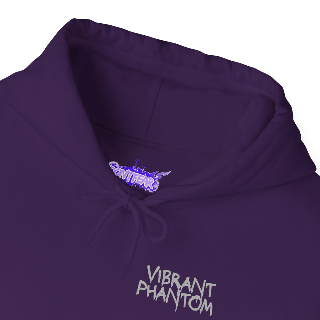 Vibrant Phantom Eye Sketch Hoodie | 'Don't Fear' Sleeve Graphic