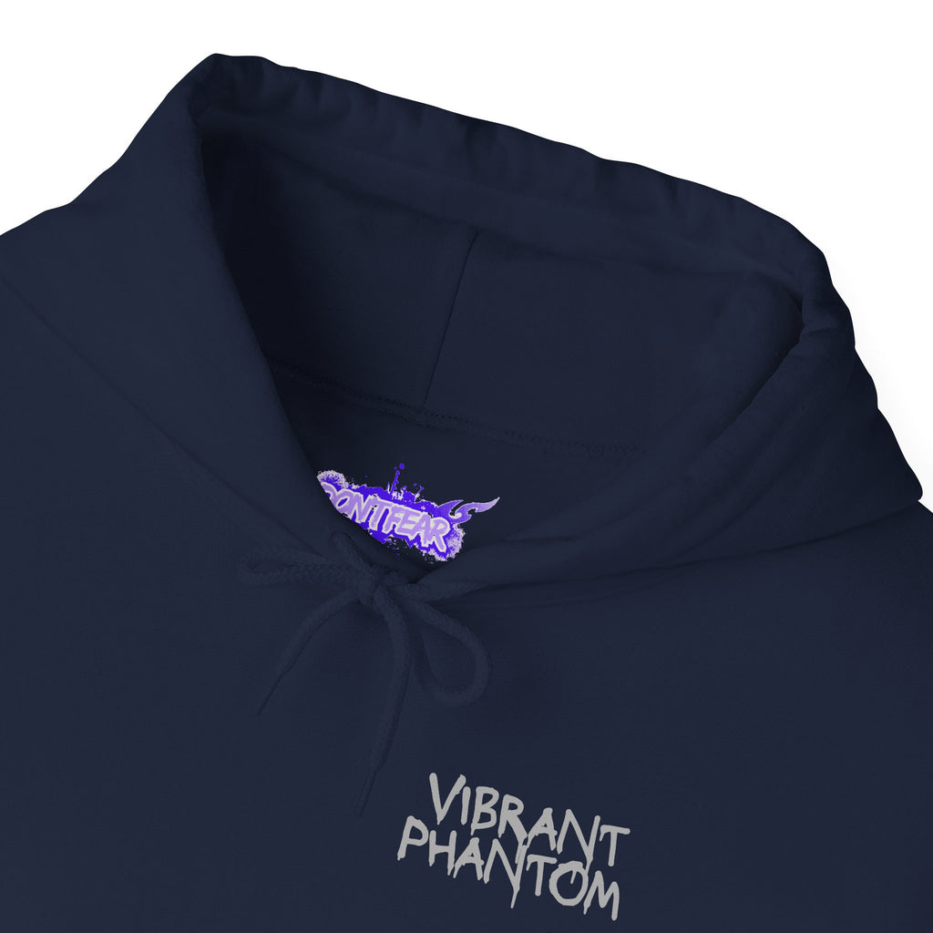 Vibrant Phantom Eye Sketch Hoodie | 'Don't Fear' Sleeve Graphic