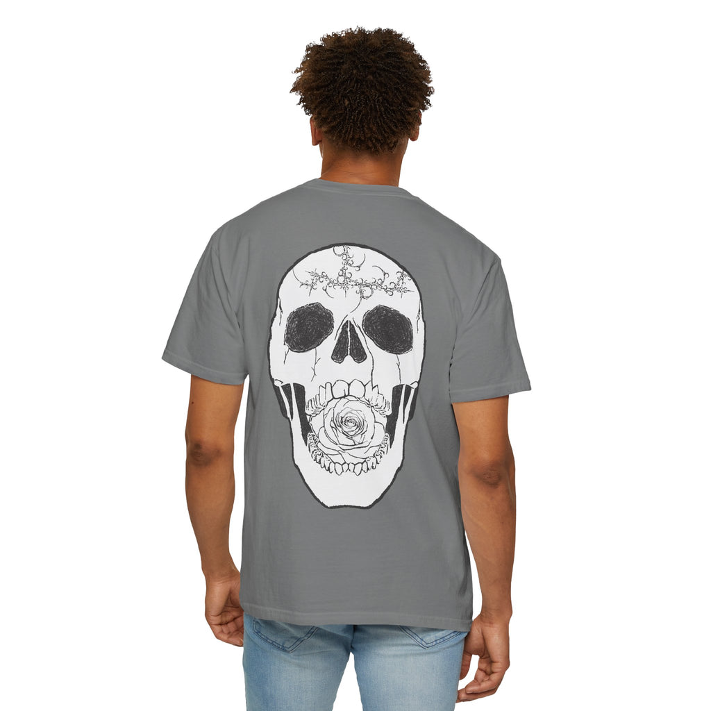 Skull & Rose Graphic T-Shirt — "Vibrant Phantom" Chest Logo