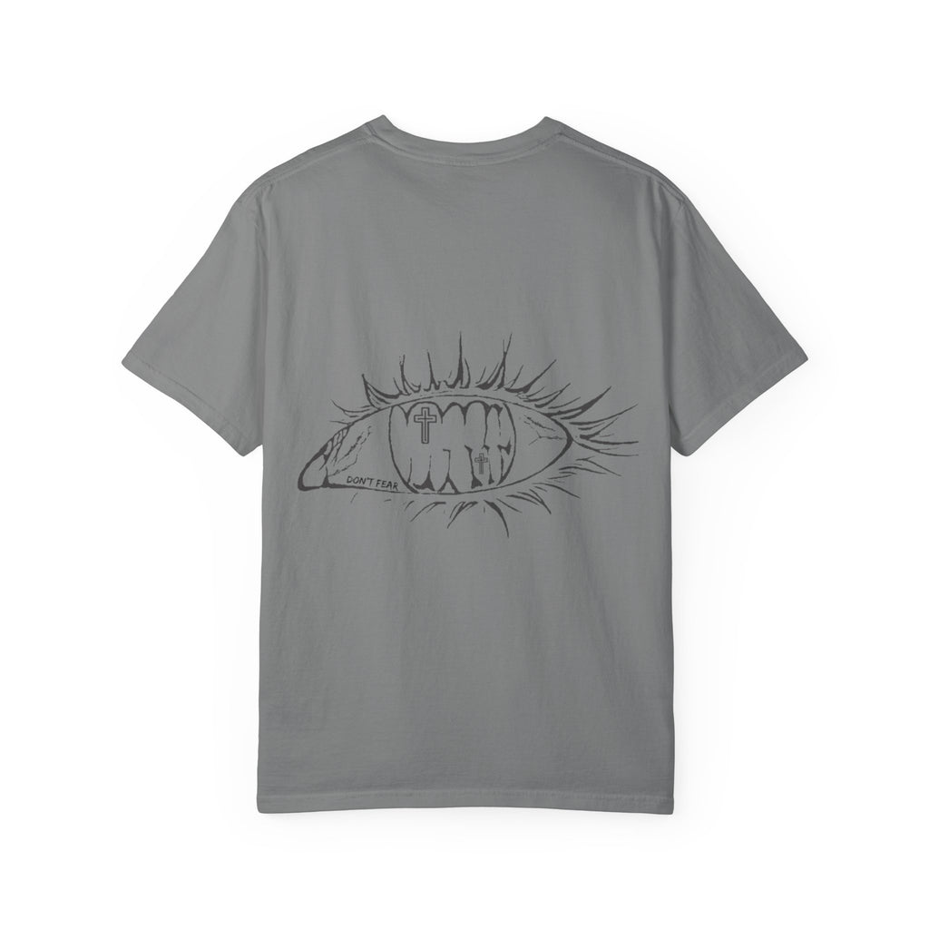 Graphic T‑Shirt — 'Vibrant Phantom' Eye Sketch Back Print