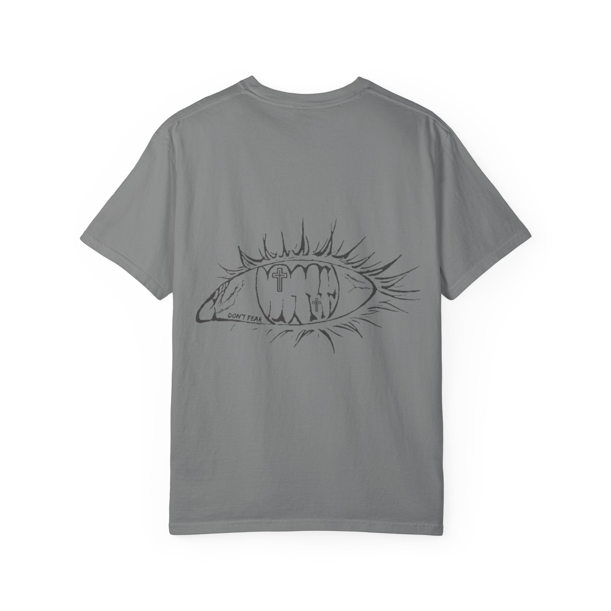 Graphic T‑Shirt — 'Vibrant Phantom' Eye Sketch Back Print