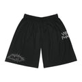 Vibrant Phantom Black Basketball Shorts — Graphic Eye & 'Vibrant Phantom' Print