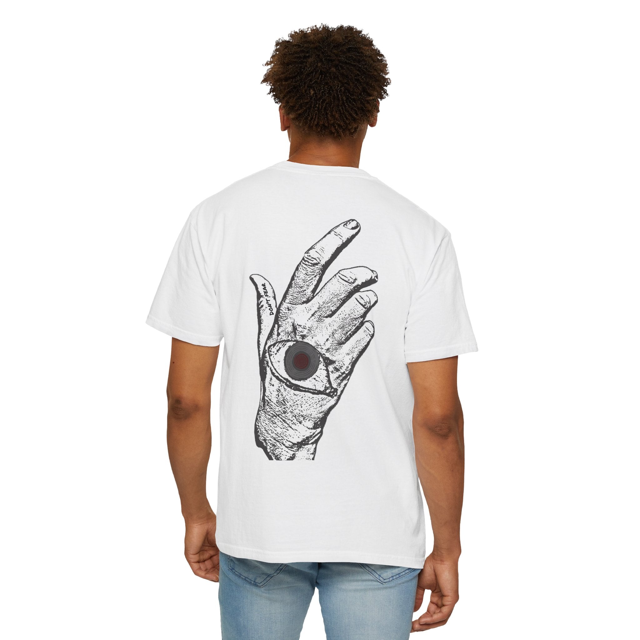 Vibrant Phantom Logo T-shirt | Hand with Eye Back Graphic
