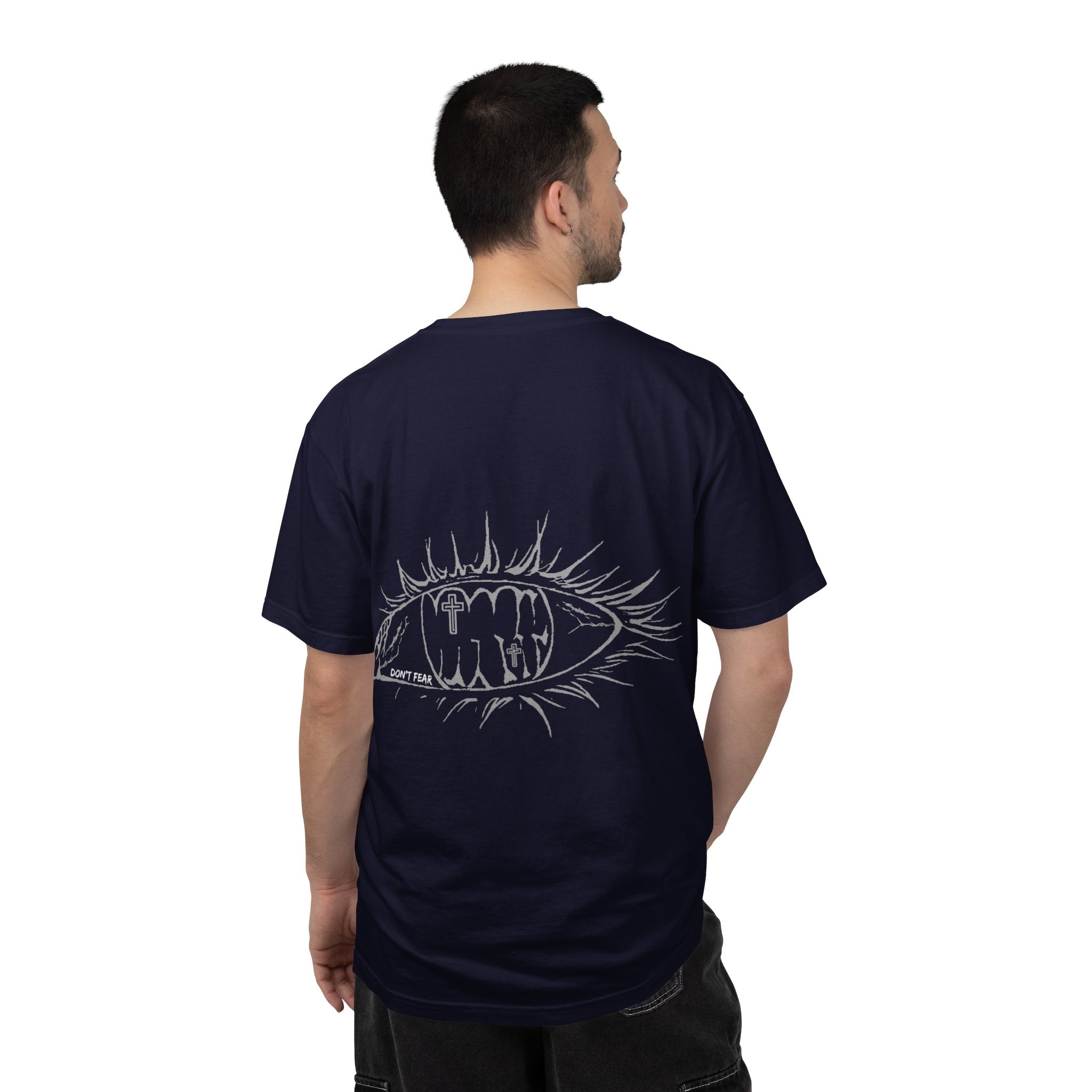 Graphic T‑Shirt — 'Vibrant Phantom' Eye Sketch Back Print