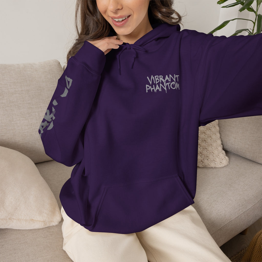 Vibrant Phantom "Don't Fear" Graphic Hoodie — Vintage Hand & Eyeball Design