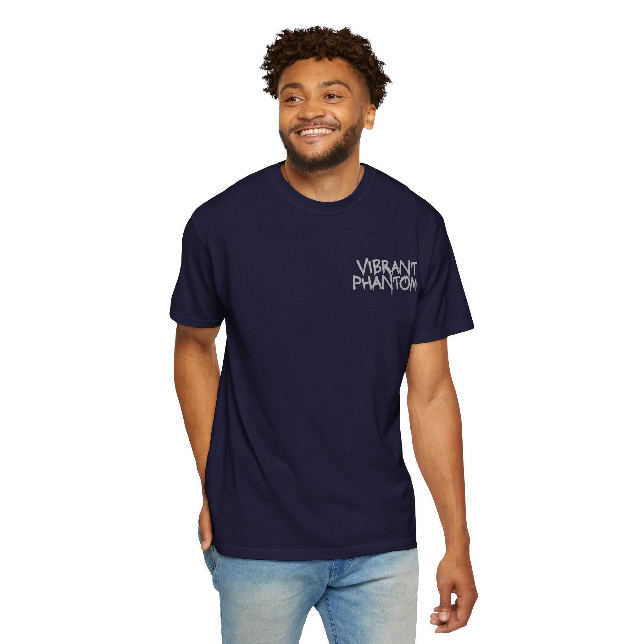 Graphic T‑Shirt — 'Vibrant Phantom' Eye Sketch Back Print