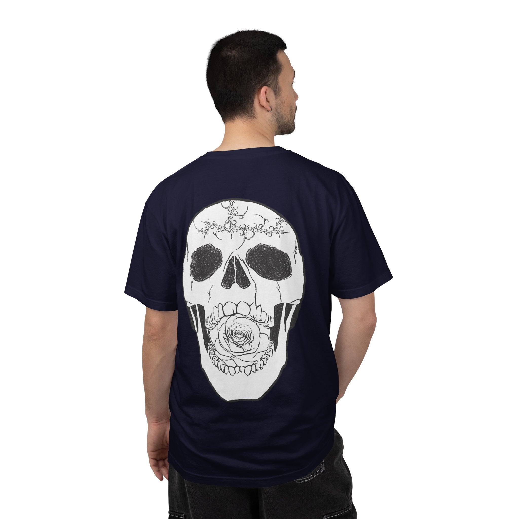 Skull & Rose Graphic T-Shirt — "Vibrant Phantom" Chest Logo