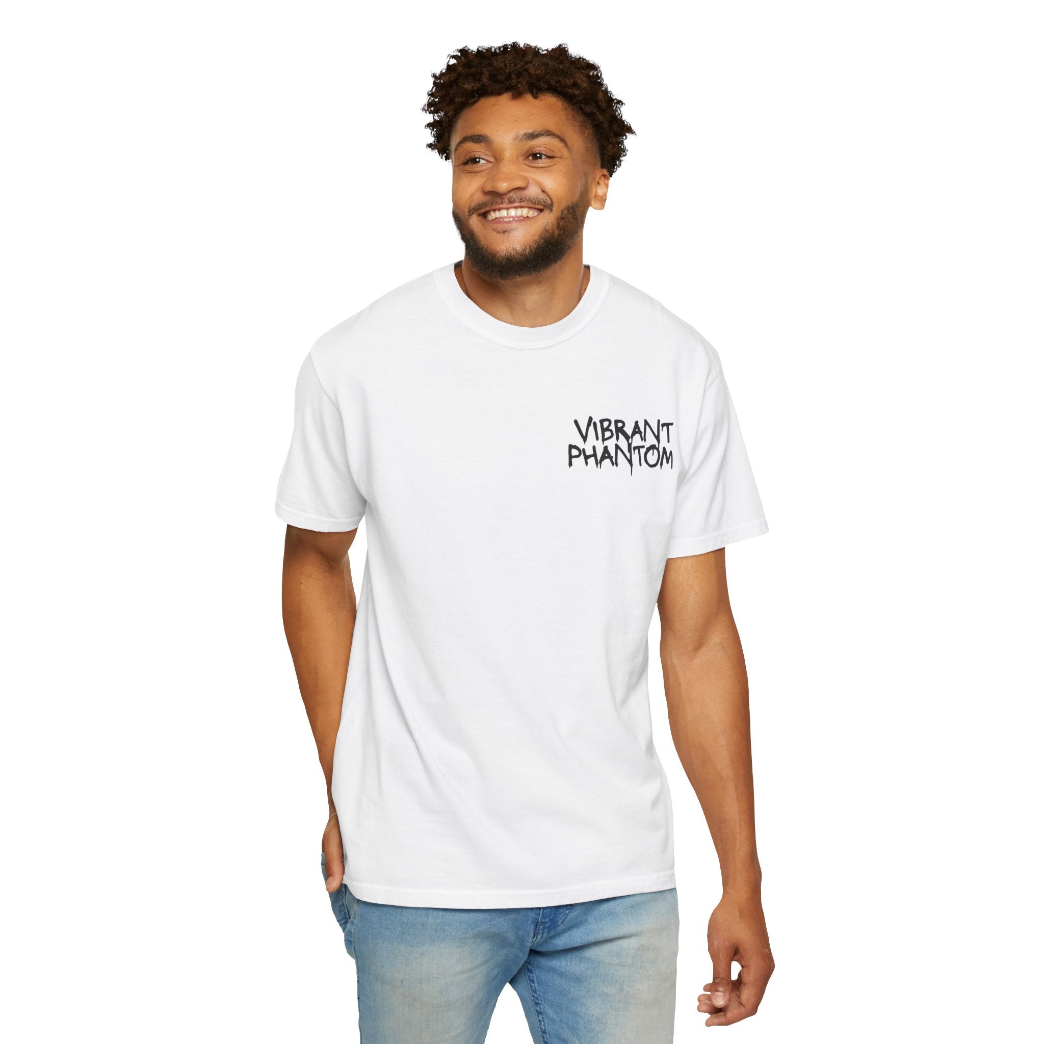 Graphic T‑Shirt — 'Vibrant Phantom' Eye Sketch Back Print