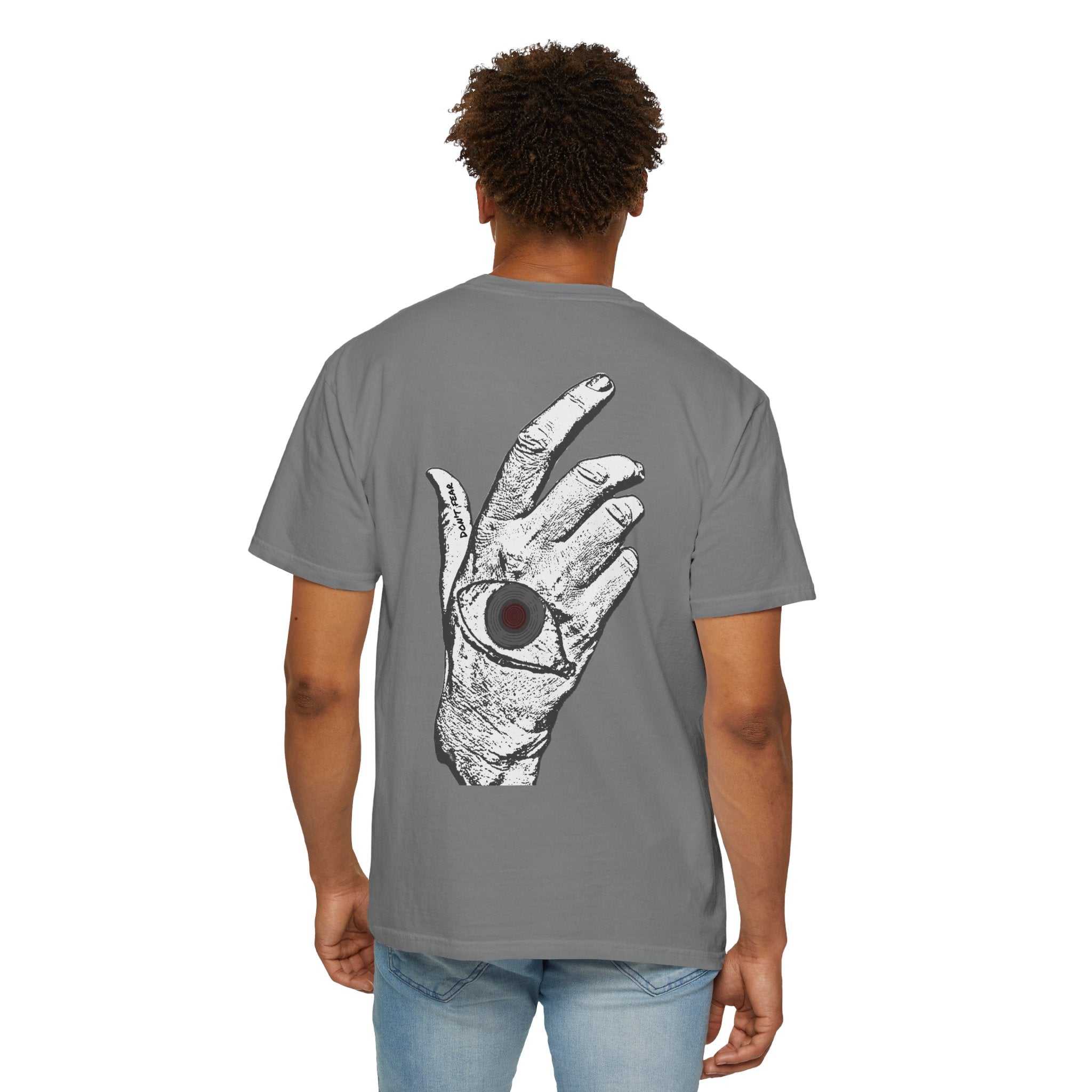 Vibrant Phantom Logo T-shirt | Hand with Eye Back Graphic