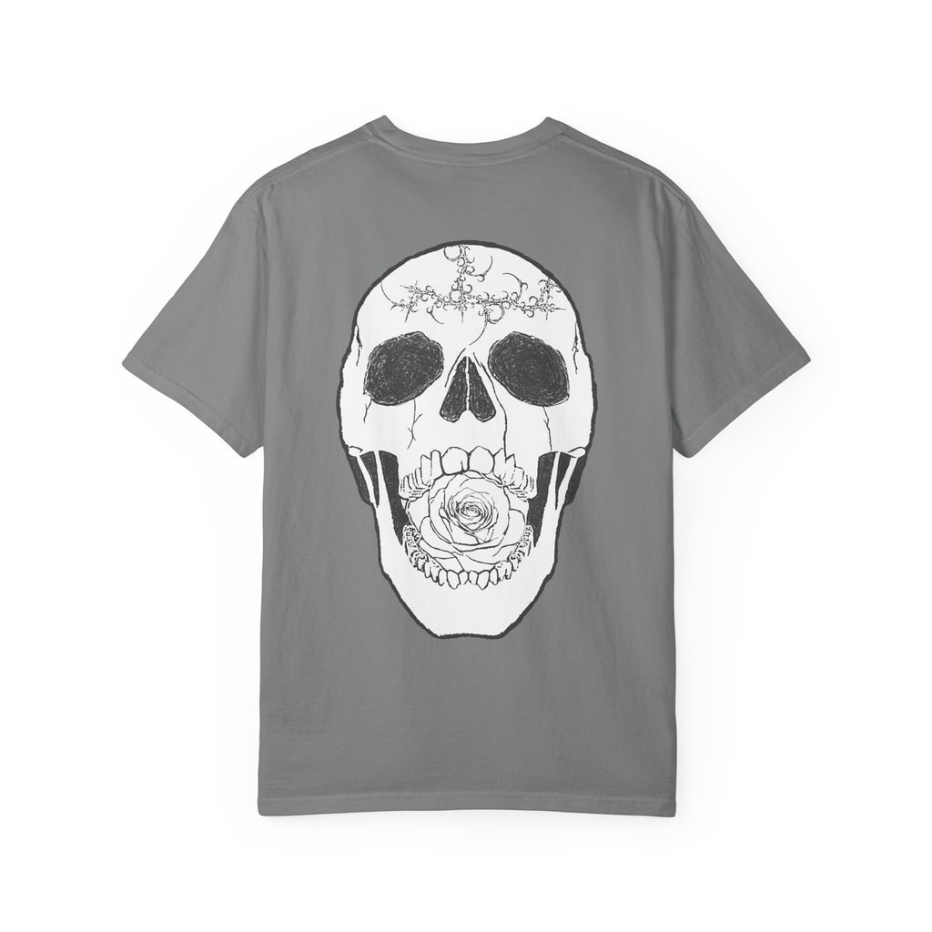Skull & Rose Graphic T-Shirt — "Vibrant Phantom" Chest Logo