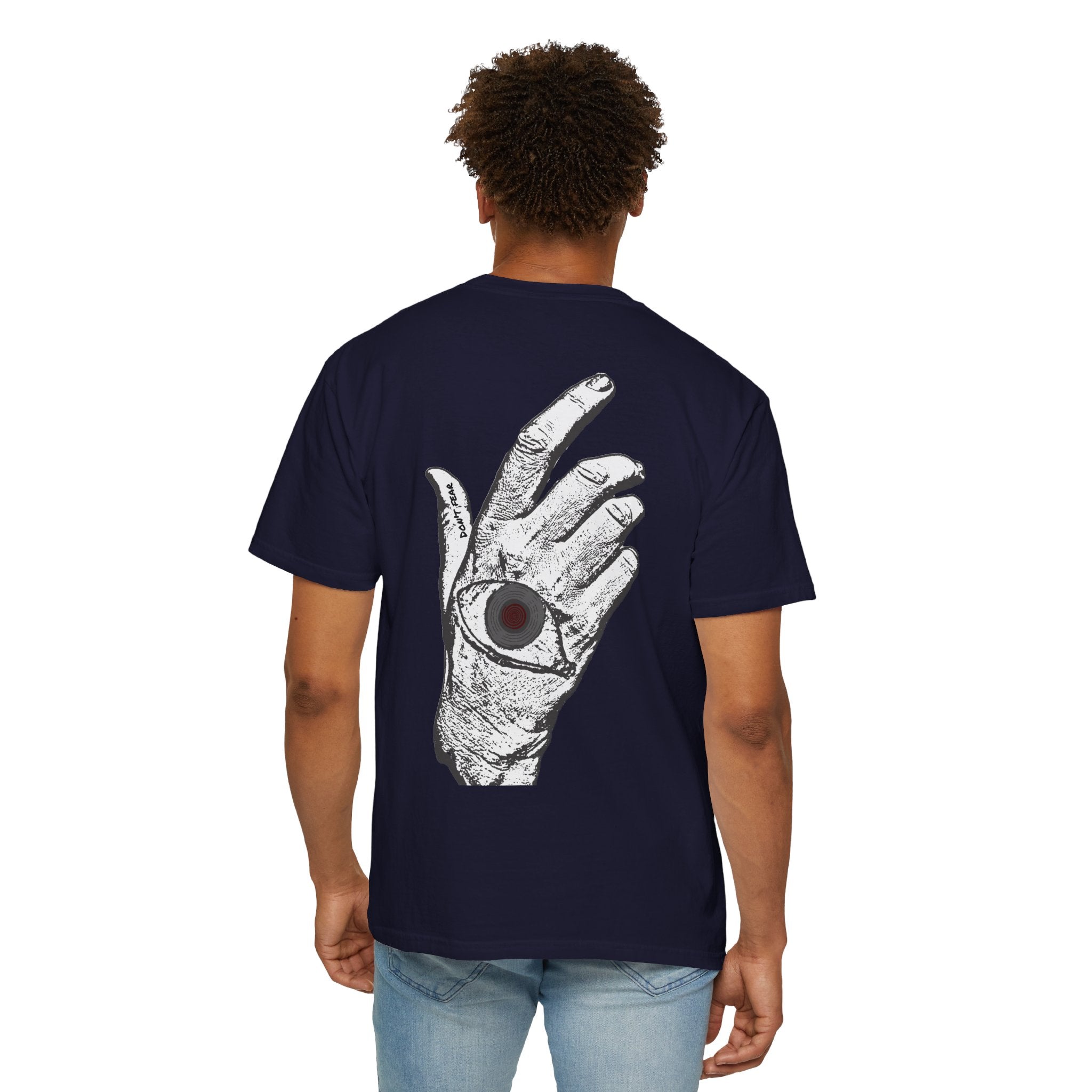 Vibrant Phantom Logo T-shirt | Hand with Eye Back Graphic