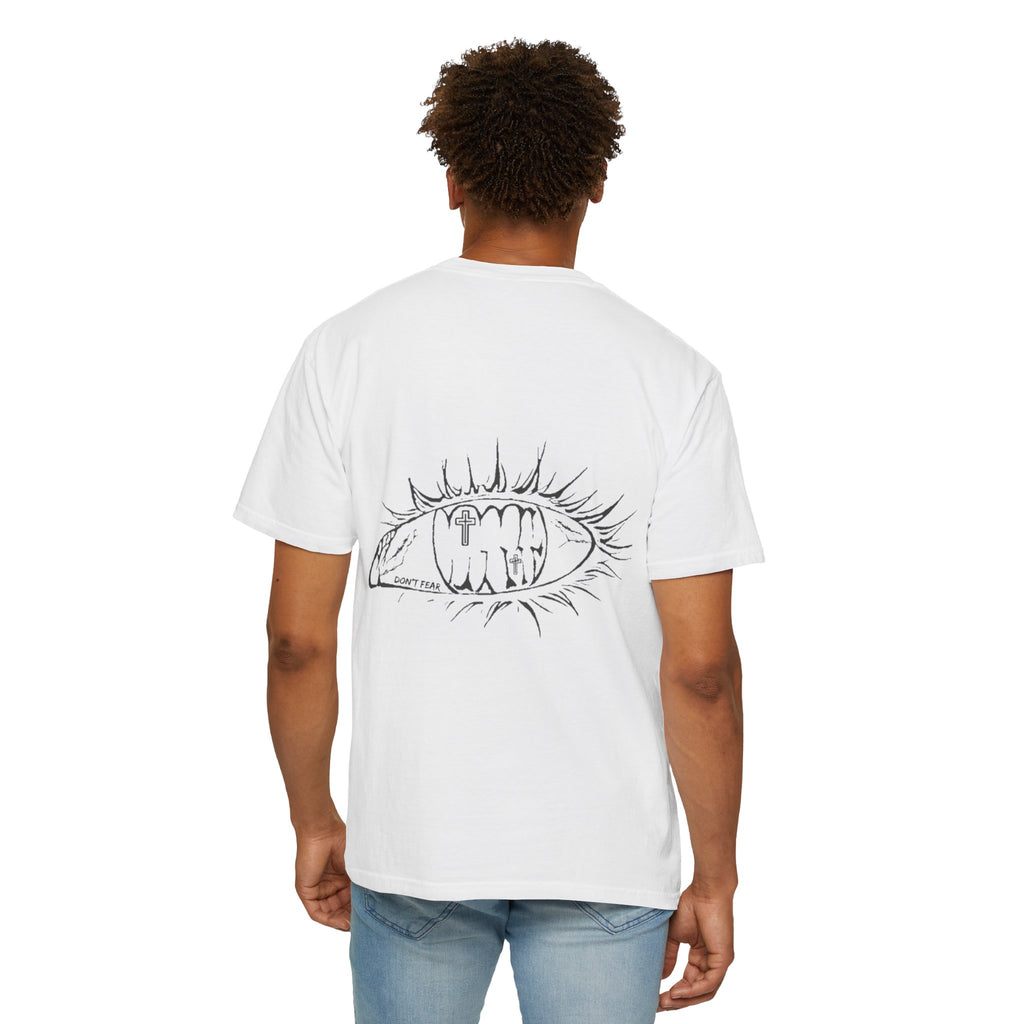 Graphic T‑Shirt — 'Vibrant Phantom' Eye Sketch Back Print