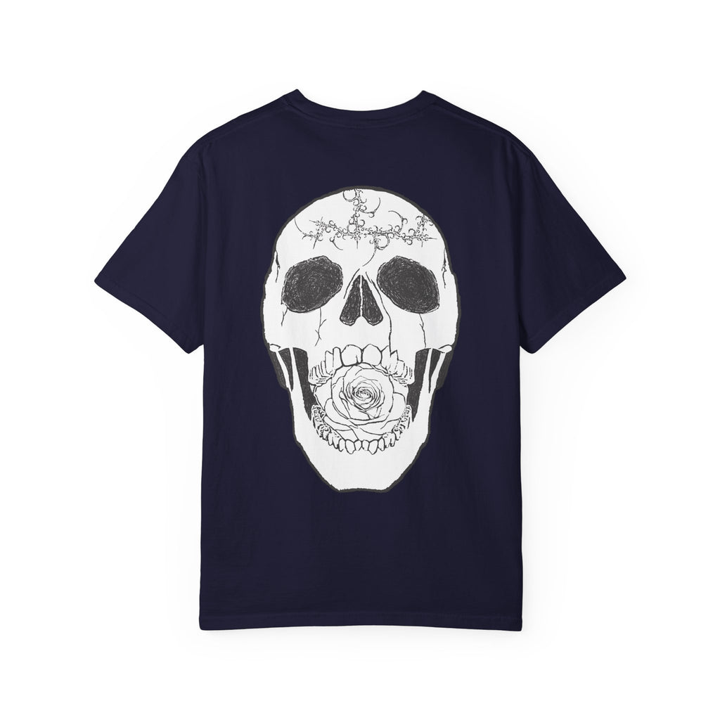 Skull & Rose Graphic T-Shirt — "Vibrant Phantom" Chest Logo