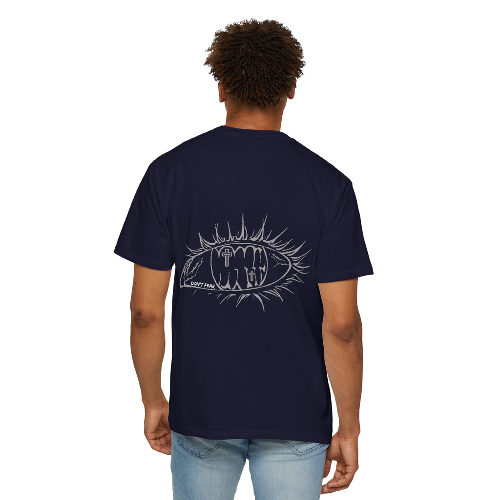 Graphic T‑Shirt — 'Vibrant Phantom' Eye Sketch Back Print