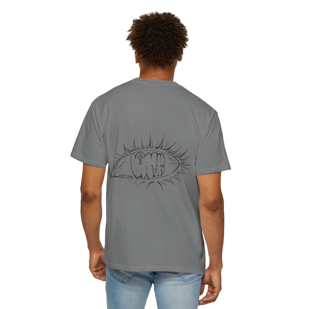 Graphic T‑Shirt — 'Vibrant Phantom' Eye Sketch Back Print