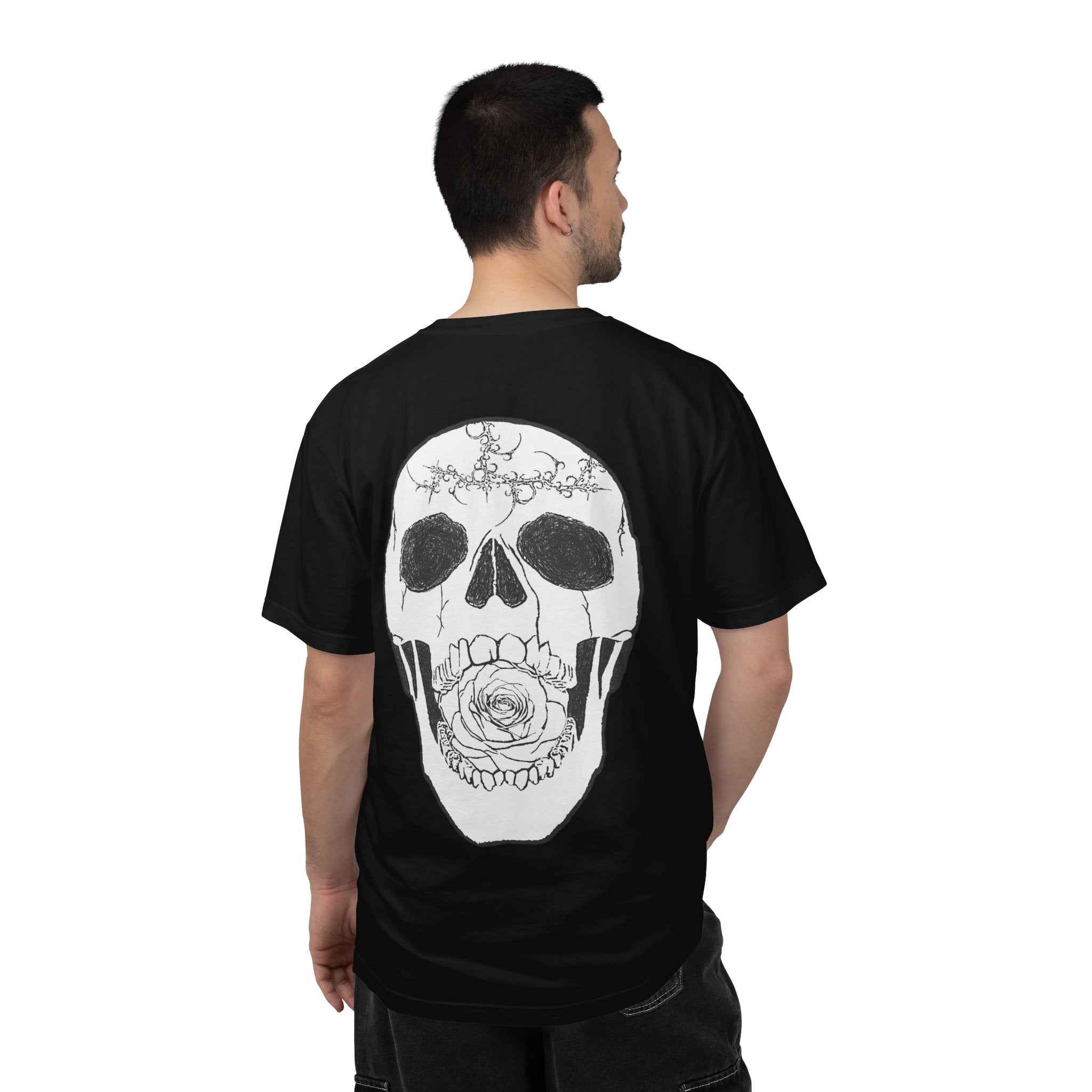 Skull & Rose Graphic T-Shirt — "Vibrant Phantom" Chest Logo