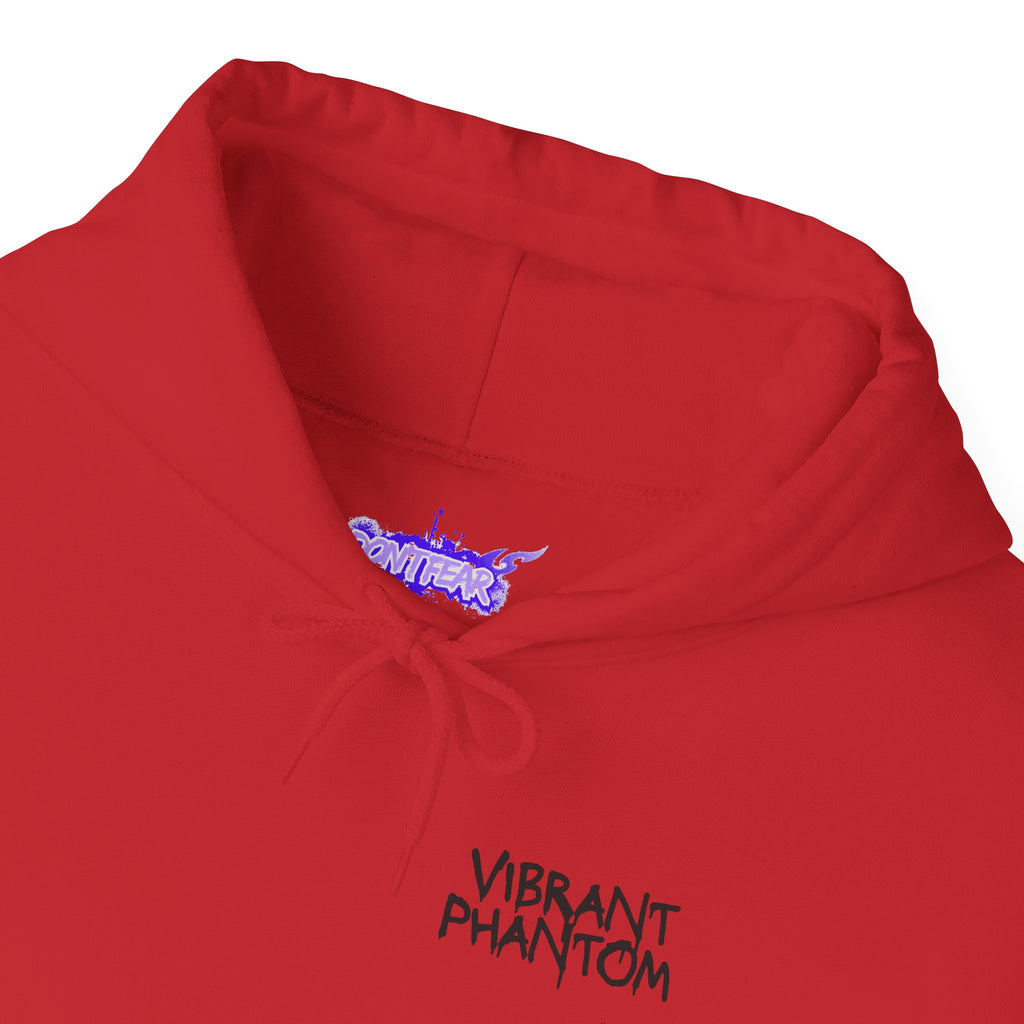 Vibrant Phantom "Don't Fear" Graphic Hoodie — Vintage Hand & Eyeball Design