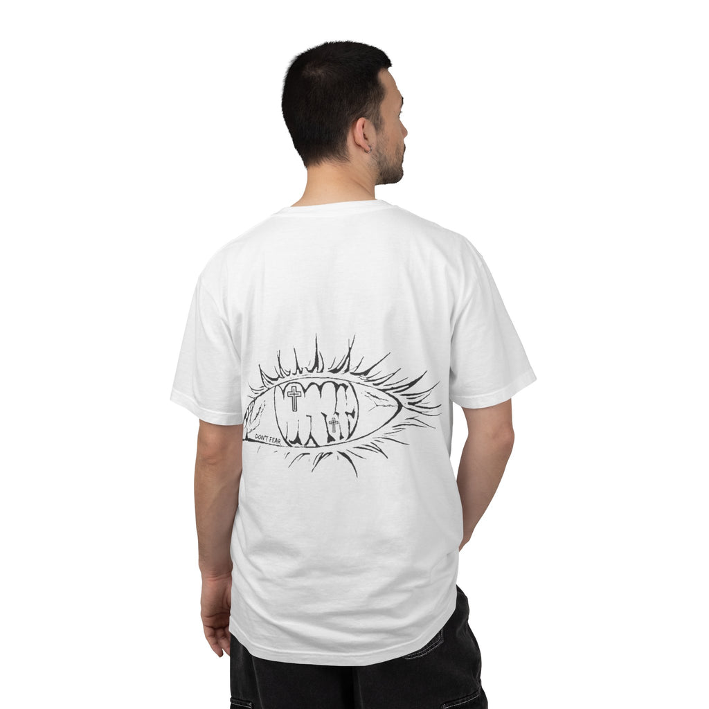 Graphic T‑Shirt — 'Vibrant Phantom' Eye Sketch Back Print