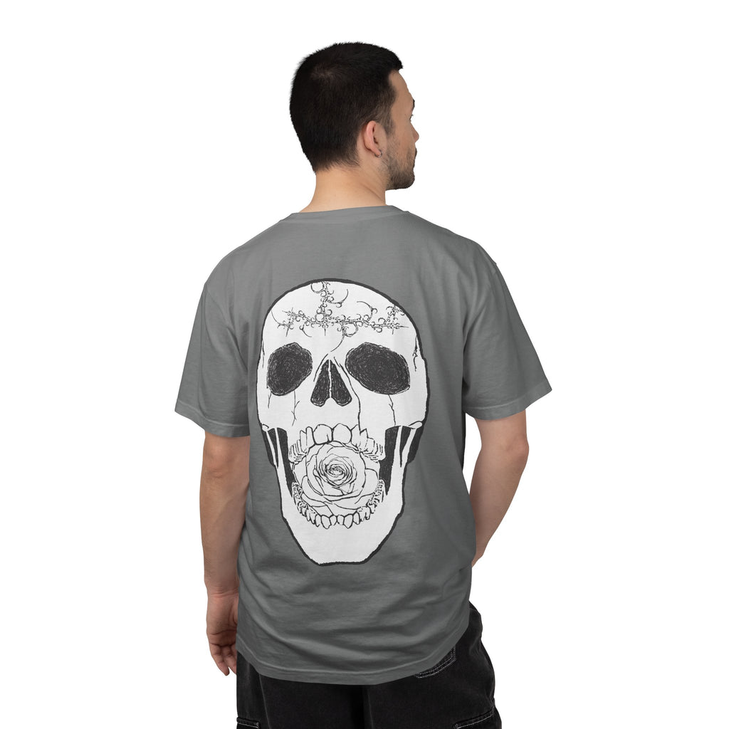 Skull & Rose Graphic T-Shirt — "Vibrant Phantom" Chest Logo