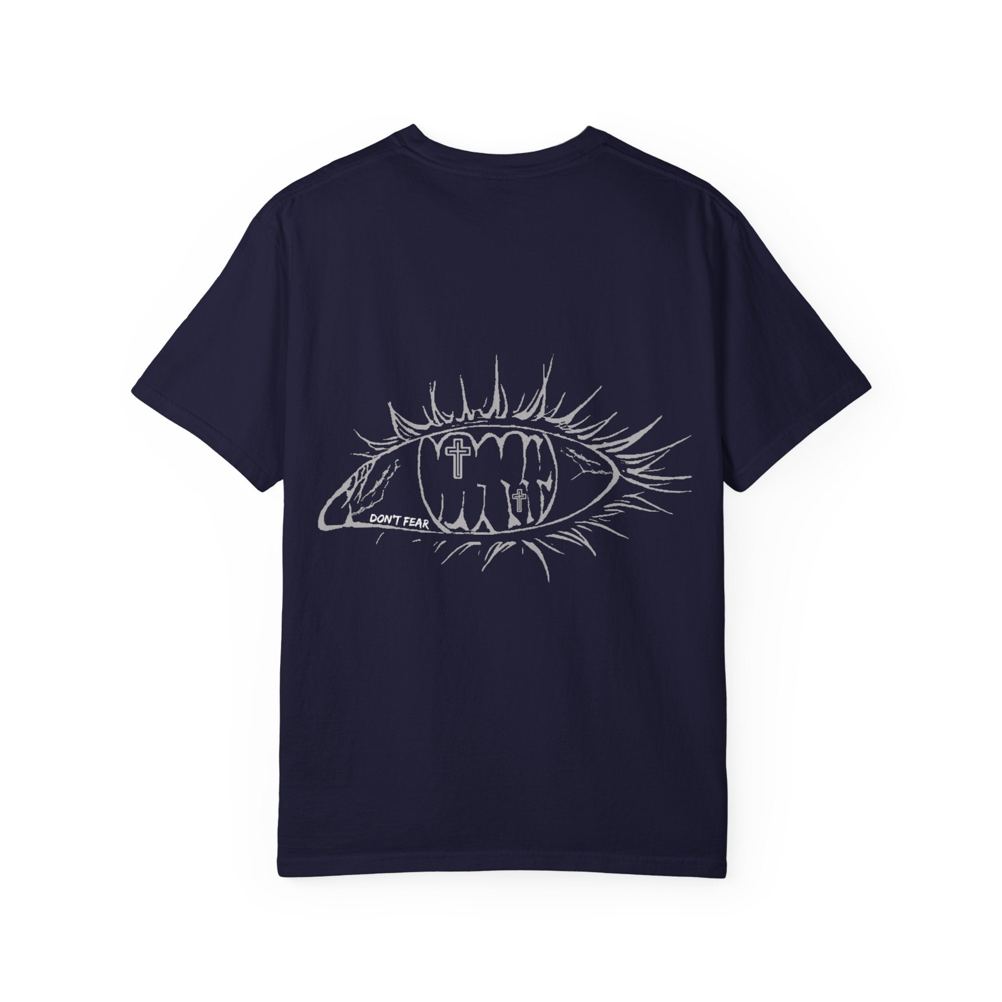 Graphic T‑Shirt — 'Vibrant Phantom' Eye Sketch Back Print