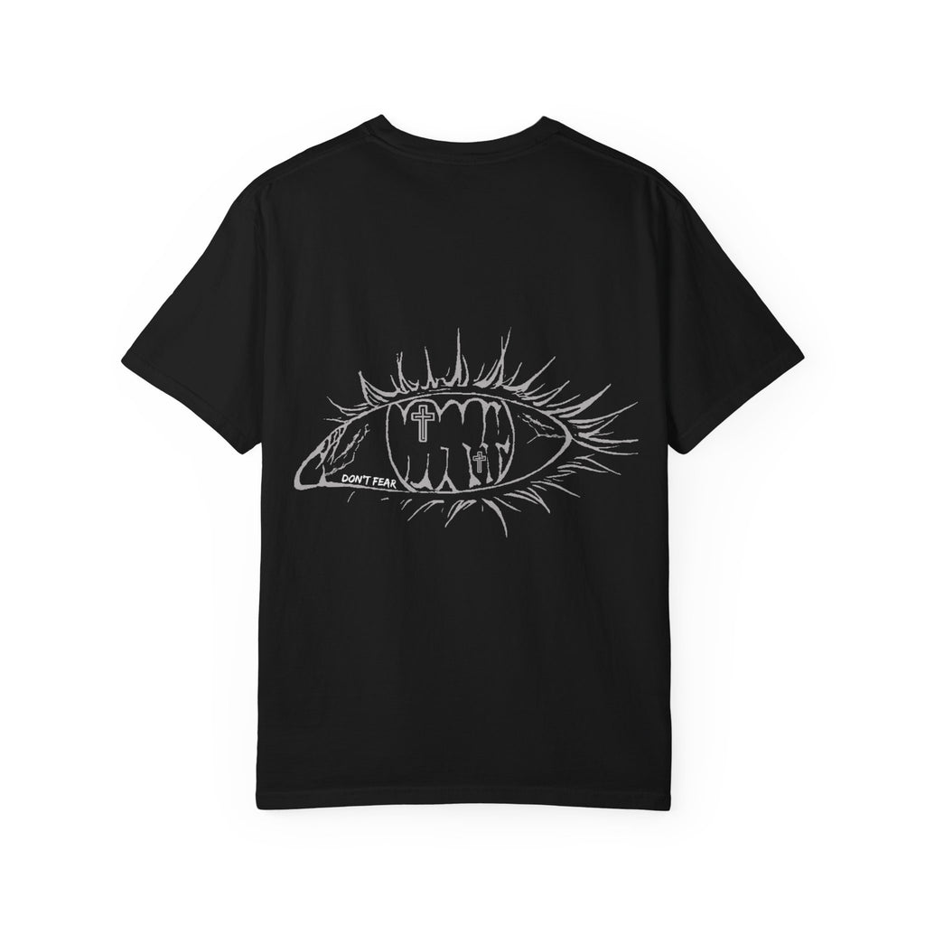 Graphic T‑Shirt — 'Vibrant Phantom' Eye Sketch Back Print