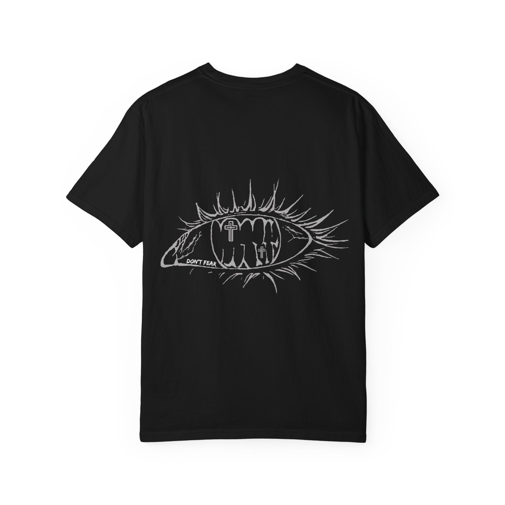 Graphic T‑Shirt — 'Vibrant Phantom' Eye Sketch Back Print