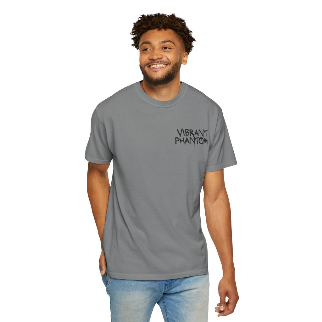 Skull & Rose Graphic T-Shirt — "Vibrant Phantom" Chest Logo