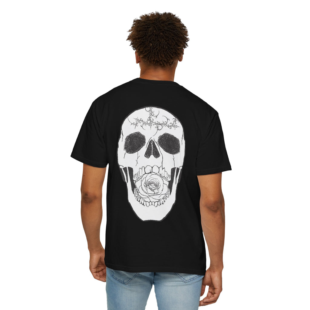 Skull & Rose Graphic T-Shirt — "Vibrant Phantom" Chest Logo