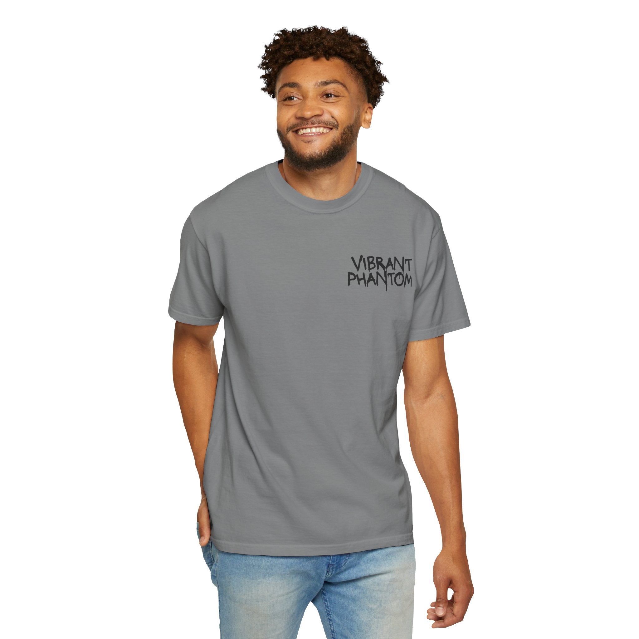 Graphic T‑Shirt — 'Vibrant Phantom' Eye Sketch Back Print